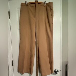 Ann Taylor Petite Belted Boot Pant 16P, tan